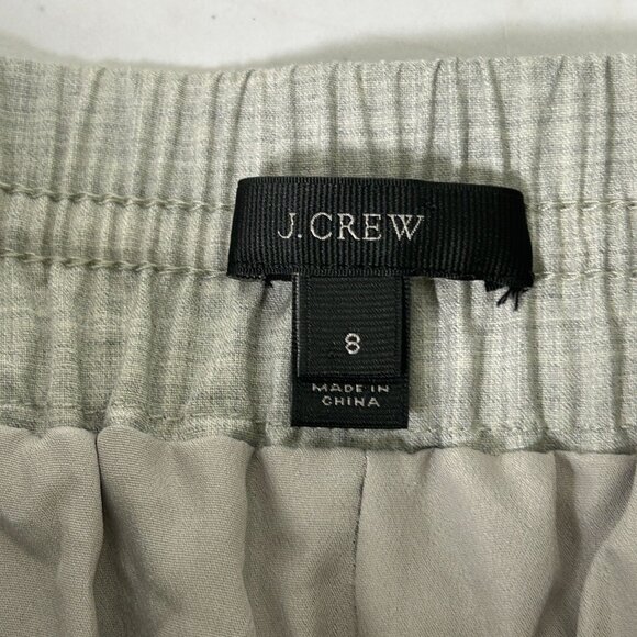 J Crew Harlow Pull On Pants Womens 8 Gray Wool Blend Lined Elastic Waist B5604 - Picture 6 of 16